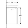 Тумба для комплекта GEBERIT SMYLE SQUARE 500,365.JK.1 54 см темно-серый